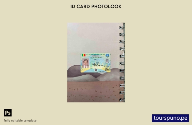 listo para imprimir plantilla FRONTAL de Mali Carte Nina photolook